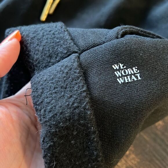 WeWoreWhat • Black pull on rolled sweat shorts - Picture 6 of 8